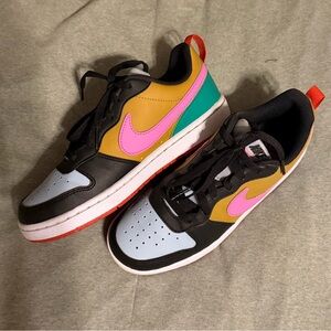 Nike Kids' Black and Pink Sneakers